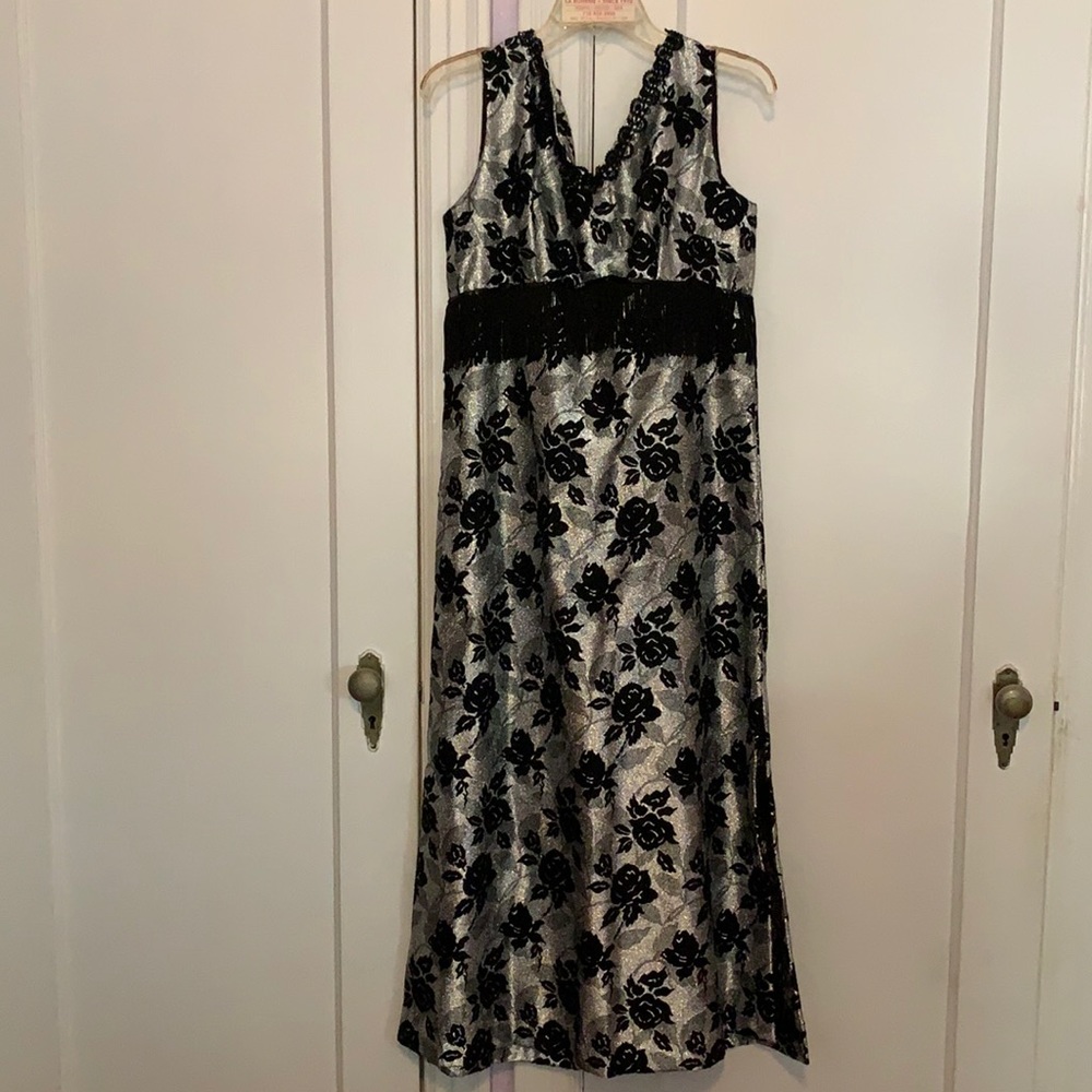 HANDMADE Silver Shimmer cocktail dress